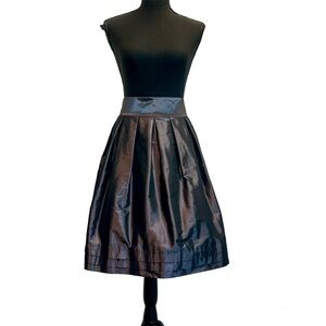 Banana Republic A-Line Full Taffeta Skirt Purple Iridescent Sz 8 pockets NWOT